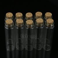 10pcspack 20mL Mini Small Tiny Clear Cork Stopper Glass Bottles Vials Wholesale