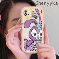 เคส Chenyyyka สำหรับ Realme C20 C20A C11 C11 2021 2020 Narzo 50i การ์ตูนน่ารัก StellaLou แฟชั่นคลื่นขอบเคสโทรศัพท์แบบใสที่มีสีสันป้องกันเลนส์กล้องกรอบซิลิโคนกันกระแทกเคสนิ่มโปร่งใส