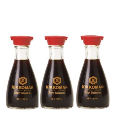 สินค้ามาใหม่! คิคโคแมน ซอสถั่วเหลือง 150 มล. x 3 ขวด Kikkoman Soy Sauce 150 ml x 3 Bottle ล็อตใหม่มาล่าสุด สินค้าสด มีเก็บเงินปลายทาง