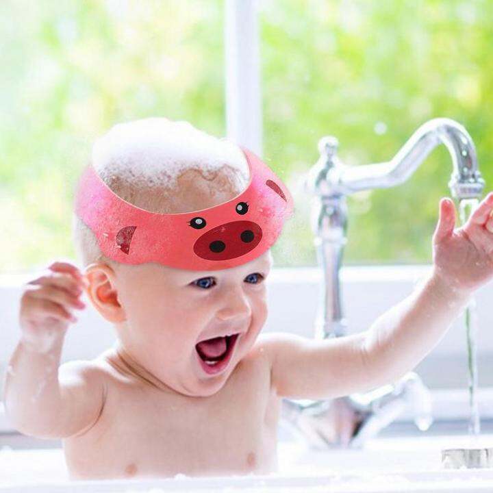 baby-bath-head-protector-cute-adjustable-baby-head-washing-guard-eye-protection-hat-safety-visor-cap-hat-for-toddler-children-infant-pretty