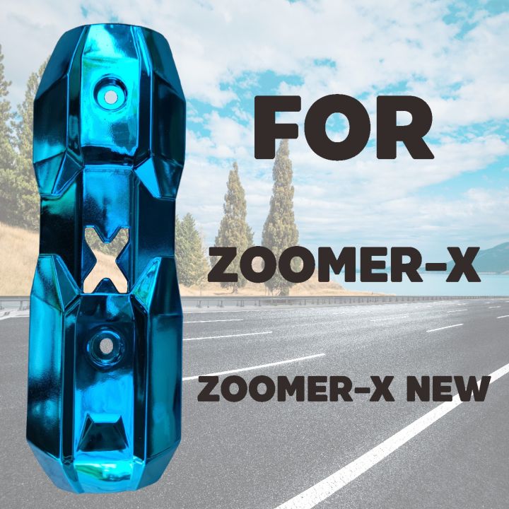 สีฟ้า-ฝาครอบท่อไอเสีย-zoomer-x-ครอบปลายท่อไอเสีย-zoomer-x-new-วัสดุคุณภาพ