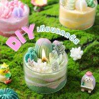 SUCCULENT เทียนหอม DIY งานแฮนด์เมด เทียนแคคตัส เทียนเม็ดทราย ของขวัญวันเกิด ของชำร่วย คนพิเศษ วันสำคัญ งานแต่ง