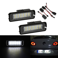 2 LED ใบอนุญาตหมายเลขทะเบียนแสงสำหรับ VW G Olf MK4 MK5 MK6 P Assat โปโล CC Eos S Cirocco