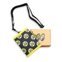 ❏✁ↂ กระเป๋าสตางค์ ลายโลโก้ Mooneyes สีเหลือง สีดํา