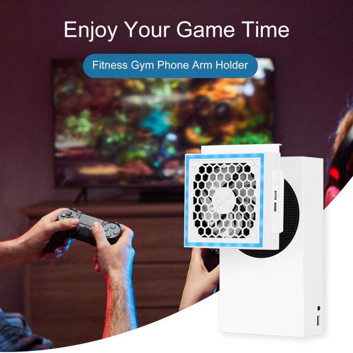 Edena Cooling Fan Stand 3 Gear Adjustable Builtin RGB Light Side