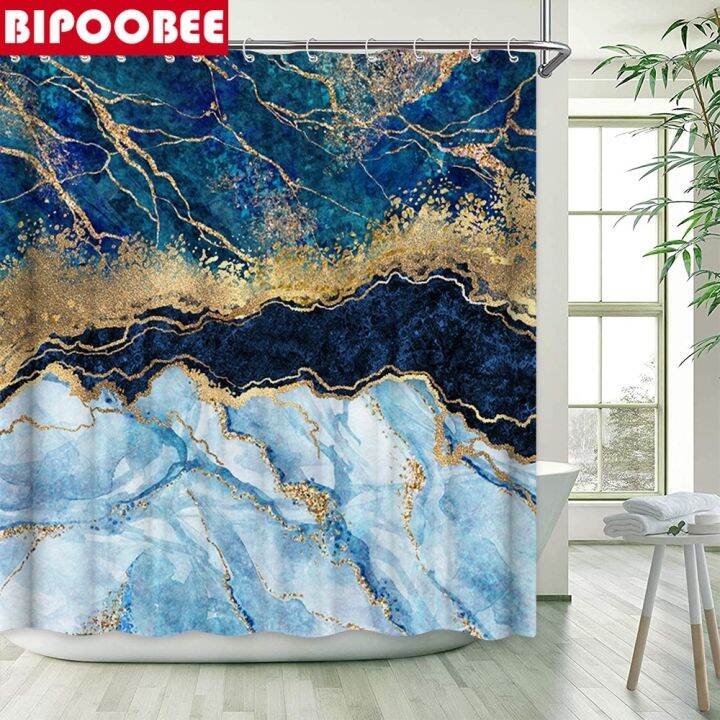 cw-gold-marble-mosaic-with-veins-shower-curtains-toilet-lid-cover-mats-non-slip-rugs