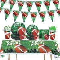 ❅ Rugby Themed American Football Disposable Tableware Supplies Sports Birthday Party Male Single Party Baby Shower Ceremony Decor