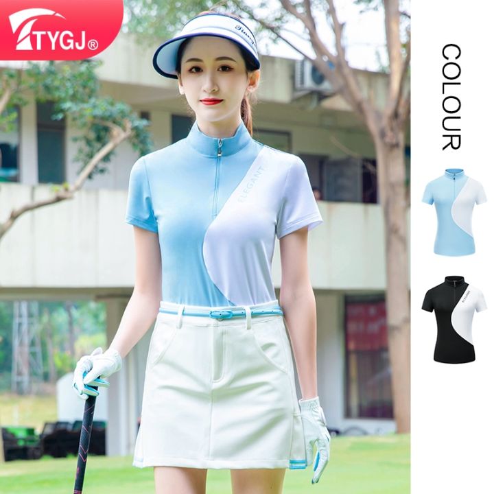 ttygj-summer-golf-short-fashion-sleeve-t-shirt-for-man-quick-dry-breathable-outdoor-golf-wear-turn-down-collar-trainning-shirt