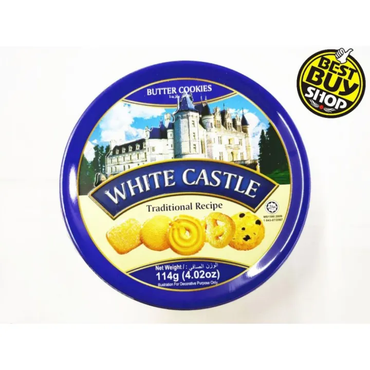 white castle butter cookies tin (114g) Lazada