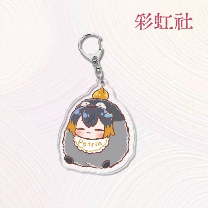 nijisanji-en-anime-keychain-women-selen-tatsuki-rosemi-lovelock-petra-gurin-key-chain-man-acrylic-japan-keyring-pendant-ornament-key-chains