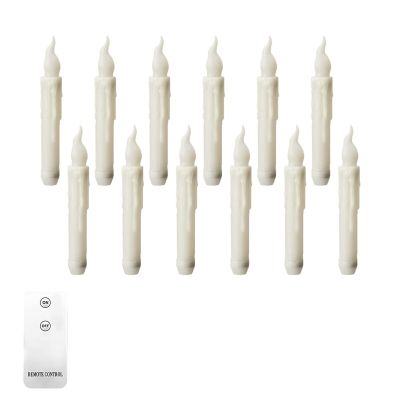 Halloween Floating Candles with Remote Control LED Flameless Candles Hanging Flameless Candlesticks LED Taper Candles