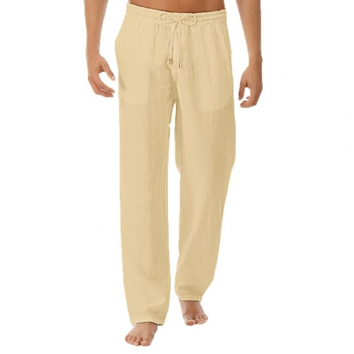 pants-polyester-bottoms-men-mid-rise-simple-men-drawstring-loose-trousers-slacks