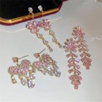 Rhinestone Earrings New Fashion Luxury Female Drop Earrings Women Bohemia Butterfly Zircon Long Tassel Dangle Earrings