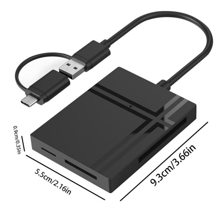 เครื่องอ่านการ์ดความจำ5-in-1-usbc-เครื่องอ่านการ์ดความจำเครื่องอ่านบัตรหลาย-usb3-0-อะแดปเตอร์-ฮับสำหรับ-windows-linux-feona