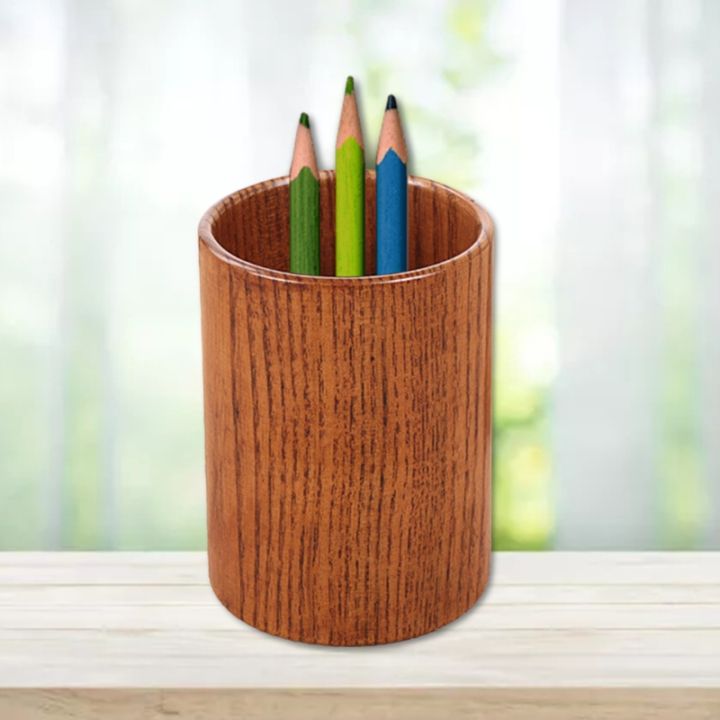 multipurpose-wooden-round-pen-holder-chopsticks-organizer-eco-friendly-utensil-household-storage-collection-appliancesth