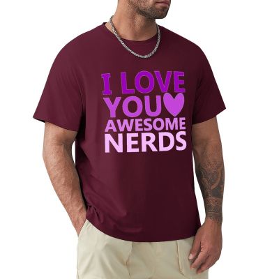 Awesome Nerds T-Shirt Oversized T Shirts Tee Shirt Men Clothings