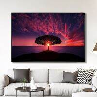 Sunset Clouds Landscape Canvas Painting: ภาพผนังศิลปะสำหรับห้องนั่งเล่นโปสเตอร์และภาพพิมพ์ที่ทันสมัยเหมาะสำหรับการตกแต่งบ้านแบบนอร์ดิก