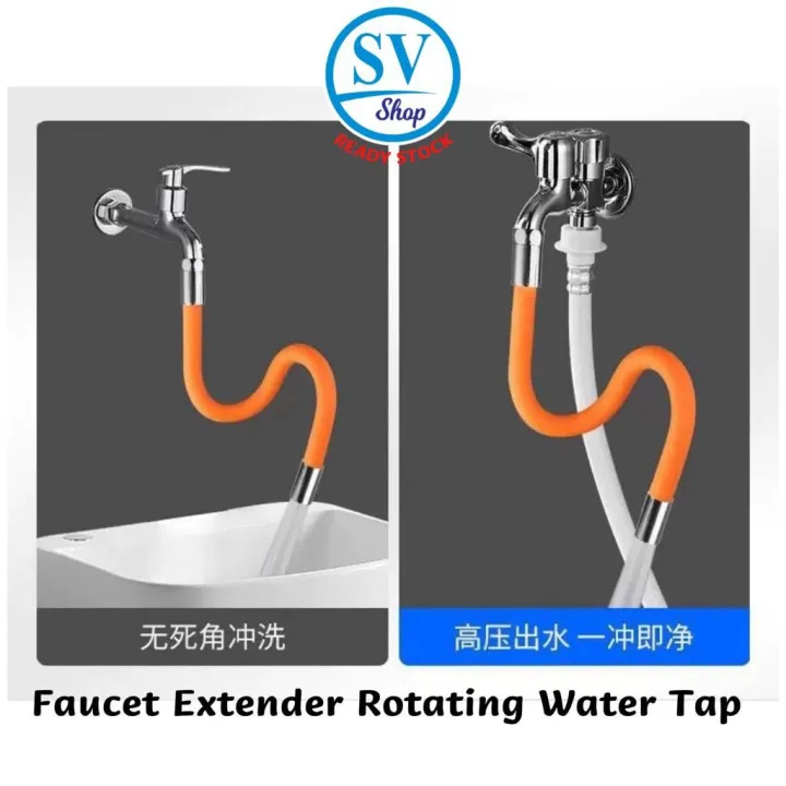 Faucet Extension Extender Rotating Water Tap Extension Pipe Kitchen