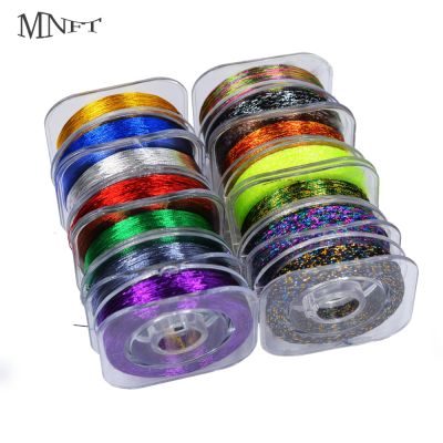 【CW】☒  MNFT 7Pcs Rod Wrapping Thread Fishing Guide Eyelet Fixing Threads 14 Colors Metallic Flash