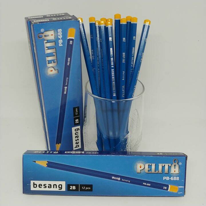 (12 Pcs) Pensil 2B / 2 B - Pelita Besang - Sekolah - Kantor - Kampus ...