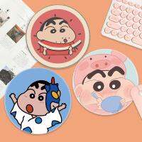 Crayon Shin-chan trumpet mouse pad round cute cartoon anime girl heart ins wind resistant custom desk pad