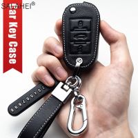 Leather Car Key Remote Cover For Peugeot 107 206 207 208 306 307 301 308S 407 2008 3008 4008 5008 RCZ For Citroen C1 C2 C3 C4 C5