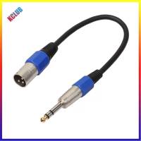 แจ็คตัวผู้ XLR 3P ถึง1/4สายอะแดปเตอร์ไมโครโฟนสเตอริโอปลั๊กตัวเมีย6.35มม.