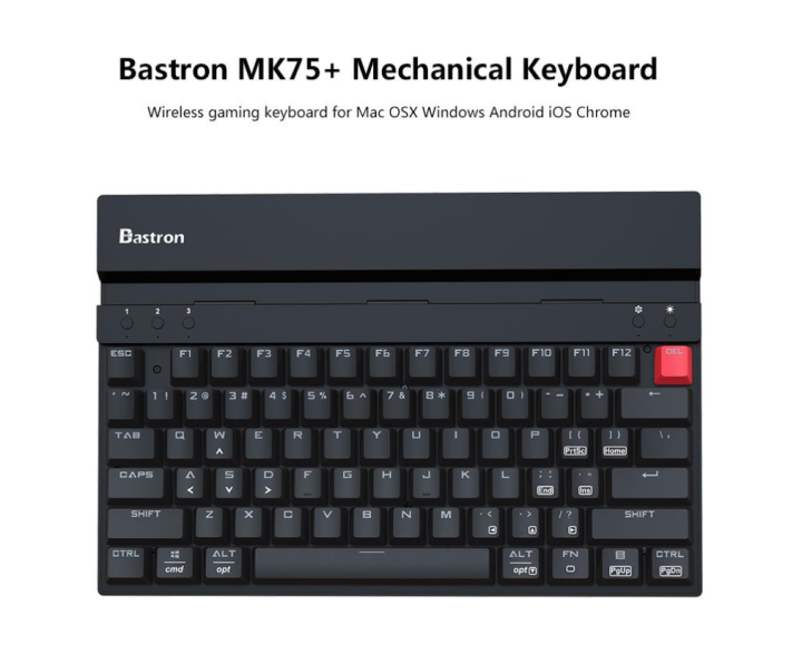 Bastron MK75+ Mechanical Keyboard Wireless Gaming Keyboard for Mac OSX