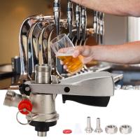 G5/8 S Type Draft Beer Keg Coupler Dispenser พร้อมวาล์วลดแรงดัน Home Brewing System