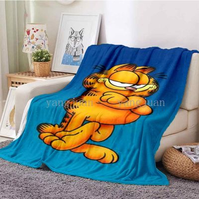 Garfield Cartoon Cute Blanket Car Soft Thermal Sofa Office Nap Air Conditioning Cover Can Be Customized B11