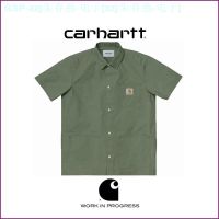 Carhartt เสื้อเชิ้ตแขนสั้นสำหรับฤดูร้อนคาร์ฮาร์ตเสื้อเชิ้ตแขนสั้นแบบใหม่เสื้อคู่รักสไตล์ย้อนยุคสำหรับผู้ชายและผู้หญิง