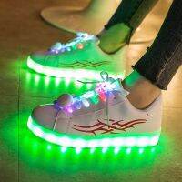 [luminous shoes] colorful luminous shoes boys and girls flash sports shoes lighting shoes charging