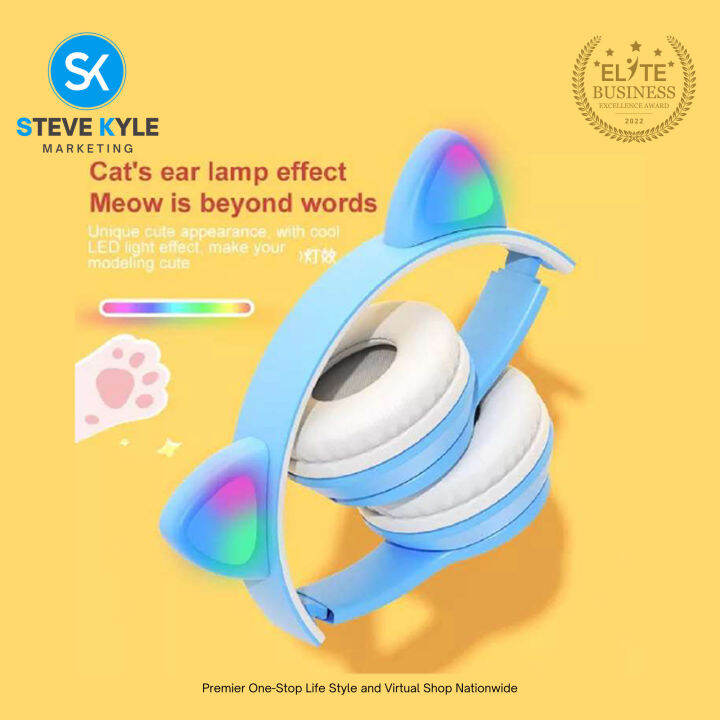 RGB Wireless Cat Ear Headphone P47M Lazada PH