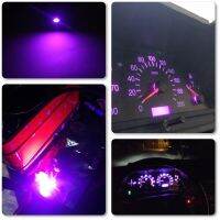 T5 10X 5050 1SMD หลอดไฟ Led S สีชมพูสีม่วงสวมใส่ได้แบบสากลสำหรับรถยนต์เครื่องแสดงการเตือนของแดชบอร์ดตกแต่งรถ-หลอดไฟ Led T5