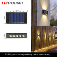 LIZHOUMIL Ip65โคมไฟติดผนังพลังงานแสงอาทิตย์กลางแจ้ง,กันน้ำขึ้นลงถนนไฟแต่งสวนตกแต่งระเบียงถนน