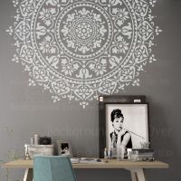 70cm - 110cm Stencil Mandala Extra Large For Painting Big Round Wall Decors Paint Walls Brick Floor Template Vintage Tile  S052 Rulers  Stencils