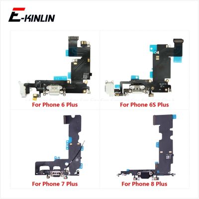 USB Charger Plug Charging Port Dock Connector Flex Cable For iPhone 6 6S 7 8 Plus With MicroPhone HeadPhone Audio Jack Parts