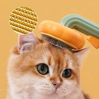 Pumpkin Pet Comb Self Cleaning Slicker Brush Hair Removal Comb Brush Dog Cat Pet Groomer Grooming Tools Comb Removes Hair