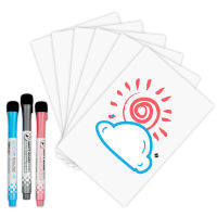 4*6 inch Dry Erase Whiteboard Sticker with White Board Pen Self Adhesive Message Board Memo Pad Sticky Notes Kids Gift Kitchen