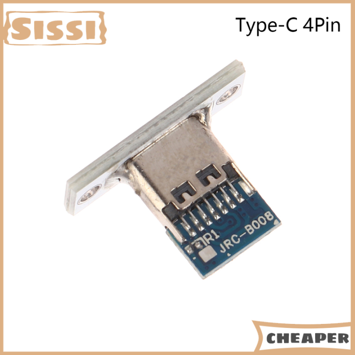 XIITIA 8pcs USB Connector Type-C Female Chassis 2 Pin For DIY