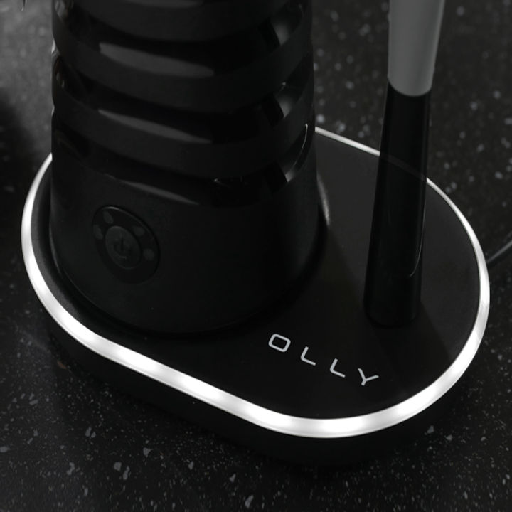 olly-electric-milk-frother-with-spatula-led-light-black-1ea