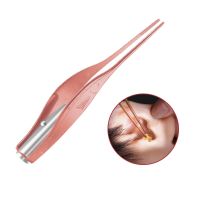 Ear Cleaner LED Flashlight Earpick Wax Removal Tweezer Luminous Kids Stainless Steel Tweezer Remover