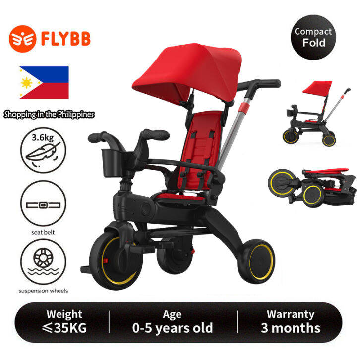 FLYBB Baby Tricycle Foldable Lightweight Baby Bike Stroller Lazada PH