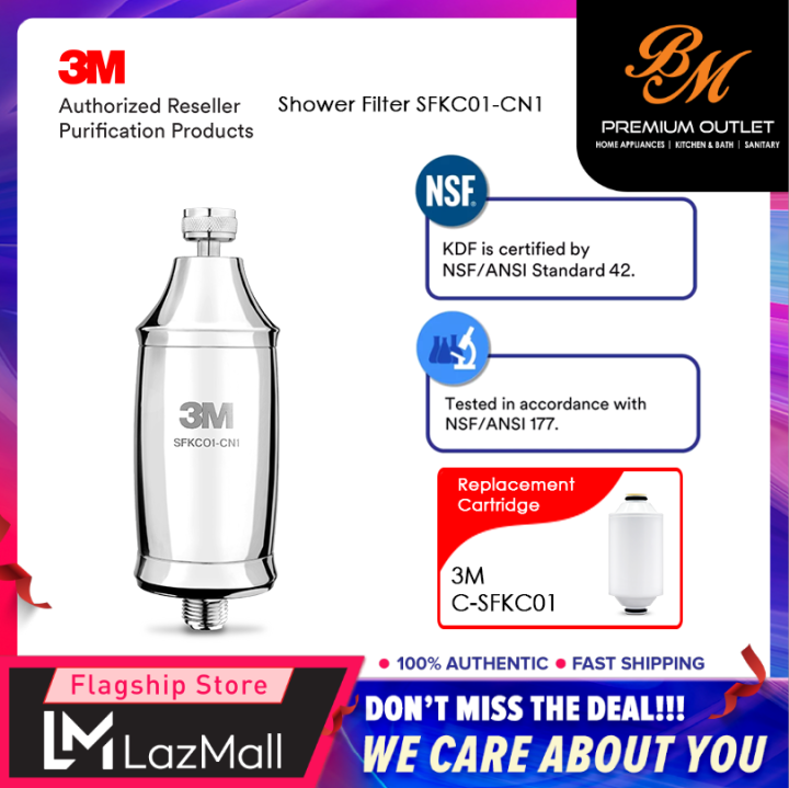 3M SFKC01CN1 Shower Water Filter System, Chlorine Reduction KDF Water