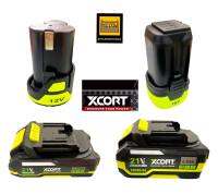 XCORT แบตเตอรี่ลิเธียมไอออน 12/16/21V ของแท้ 100% สำหรับซี่รีย์ 12 และ ซี่รีย์ 9