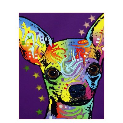 GATYZTORY Colorful Dog-ผ้าใบศิลปะตามธีม-เหมาะสำหรับทุกวัย