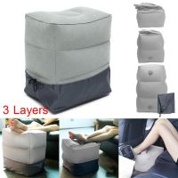 ✔ Footrest Pillow Resting Pillow On Airplane Car Bus Inflatable Pillow Travel Foot Rest Pillow Foot Pad Height Adjustable