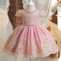 【HOT】∏ Kids for Embroidery Birthday Vestido Wedding Formal Prom Gown