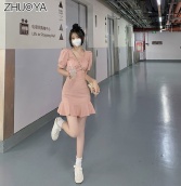 Xiyuyi phụ nữ ăn mặc 2022 New Pháp tình yêu đầu tiên tính khí váy ngắn