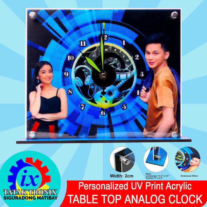 troniximaging / Tronix Personalized Acrylic Table Top Clock
